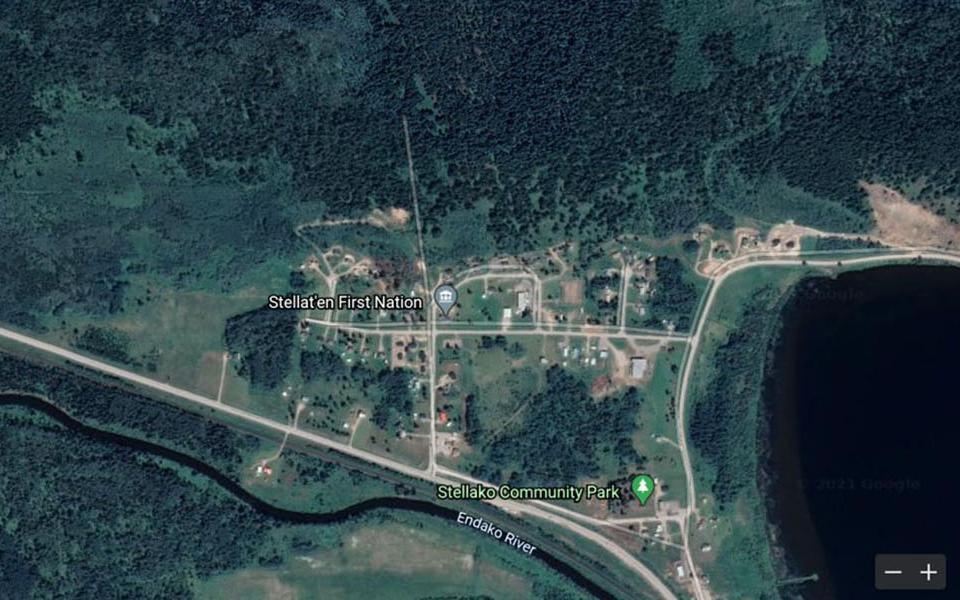 Stellat’en First Nation is about 100 kilometres west of Prince George, B.C.