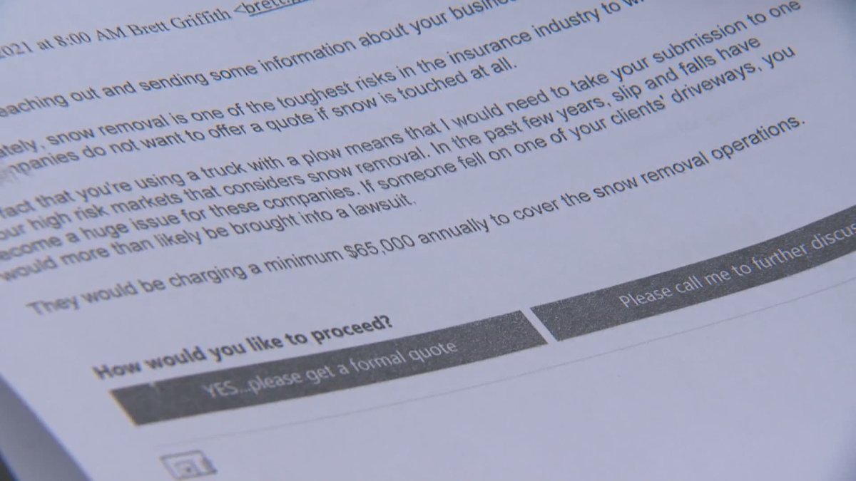 Alberta snowremoval contractors buried by skyrocketing insurance