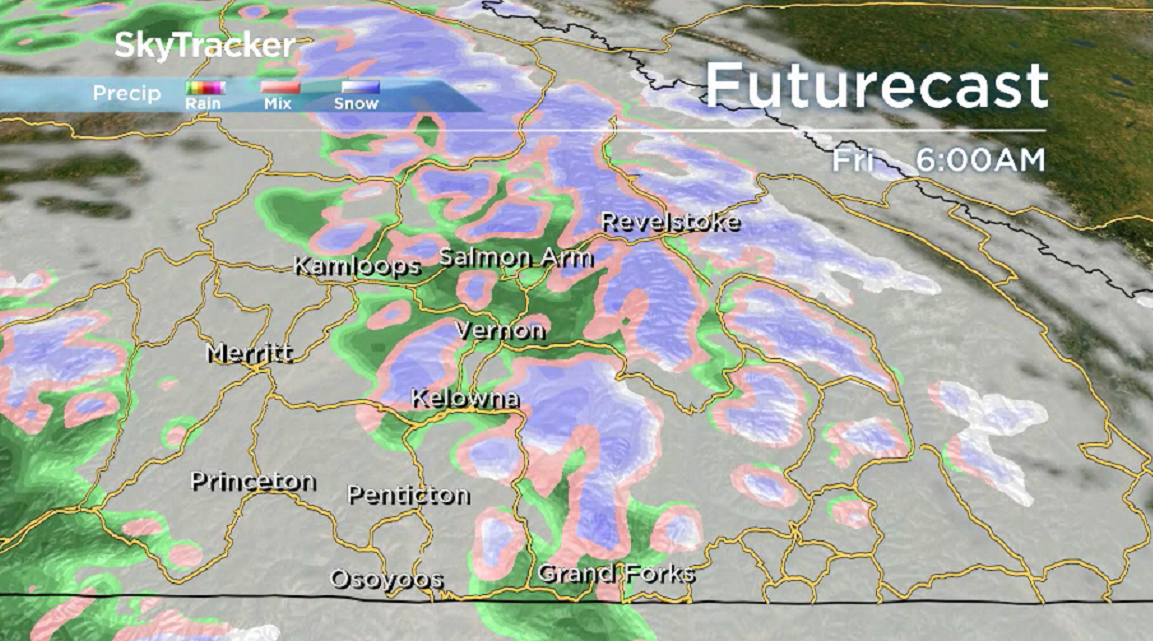 There is a chance of showers during the day on Friday.