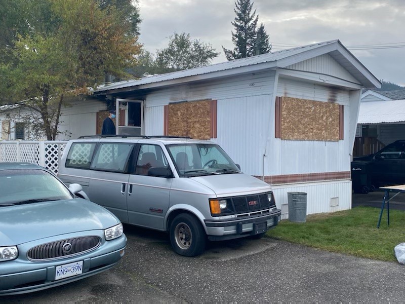 One person has died following a fire at a mobile home in a Vernon neighbourhood late Tuesday night.