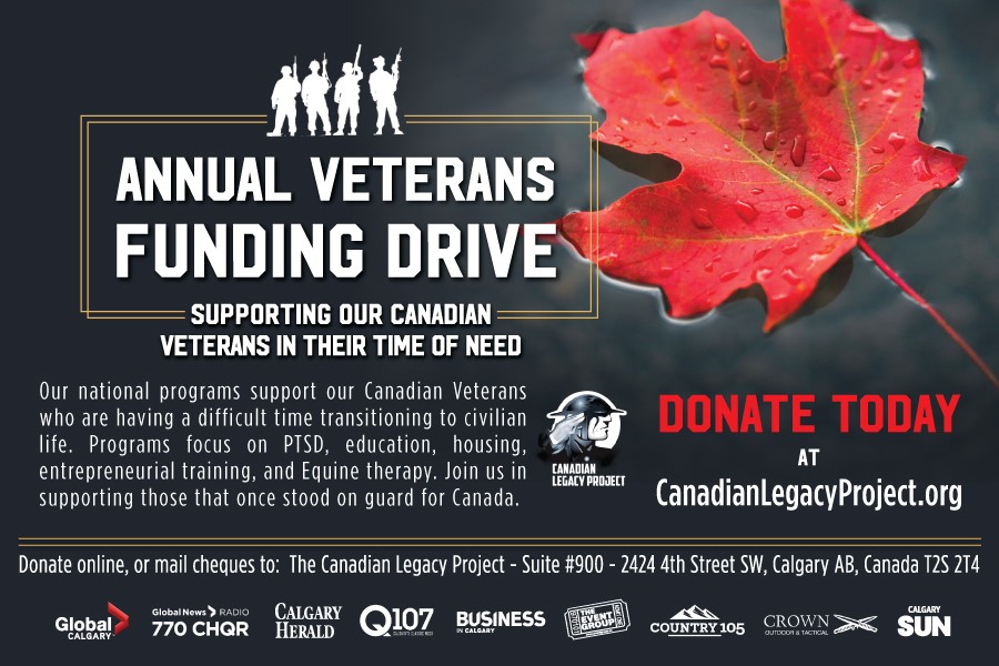 Annual Veterans Funding Drive, supported by Global Calgary & 770 CHQR - image