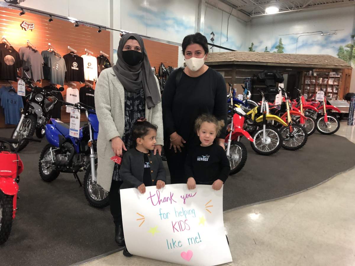 Yussra Atta and Shereen Ahmed with their daughters Jenna and Nour at Hully Gully Oct. 15, 2021