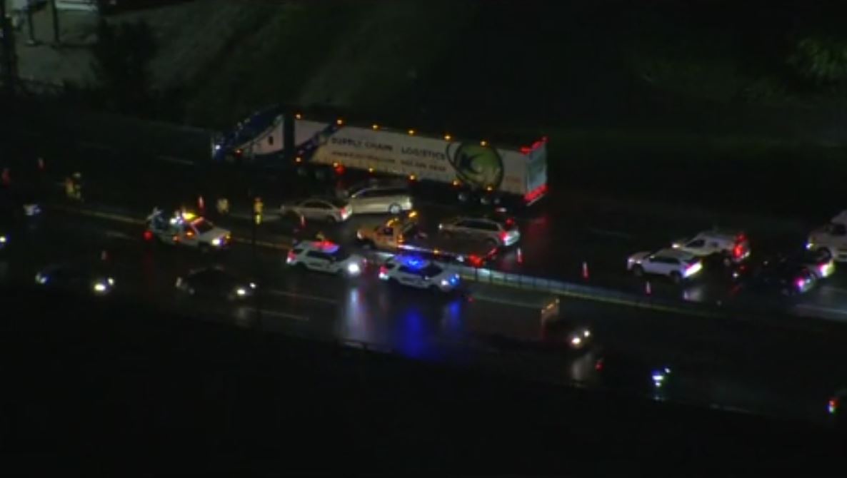 There were major delays on the Alex Fraser Bridge on Wednesday, Oct. 20, 2021.