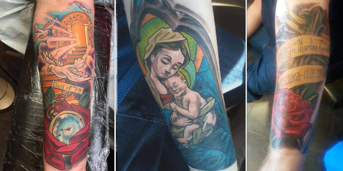 RCMP released these images of several of Benjamin Matthews’ tattoos.