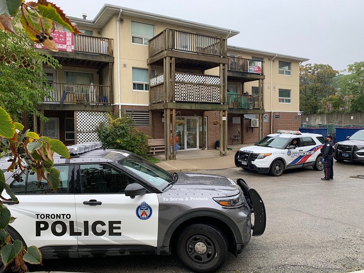 Toronto police on scene of a fatal stabbing in the city's east end.