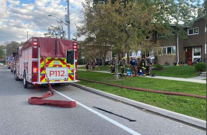 Scene of a fatal fire Mississauga Saturday.