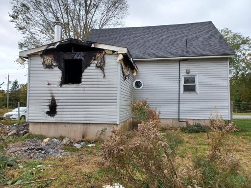The back of the house where the fire started.