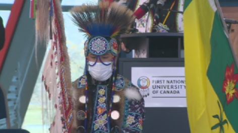 A ceremony was held at the First Nations University of Canada to honour their new president.