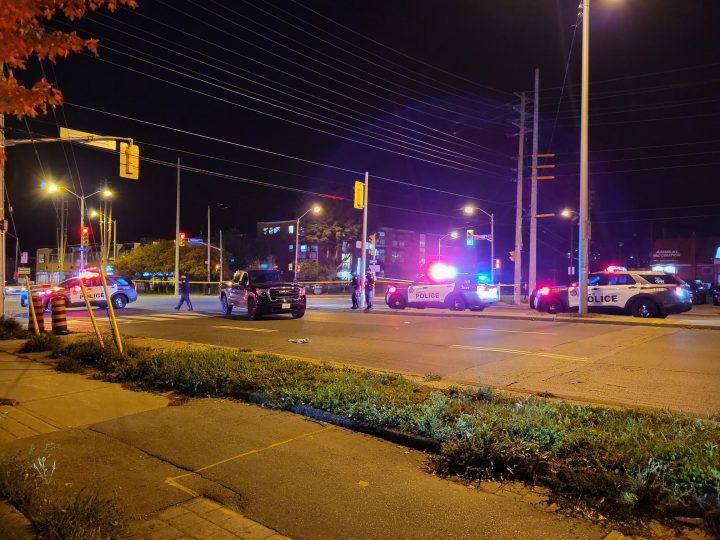 The scene of the collision at Midland and Eglinton avenues.