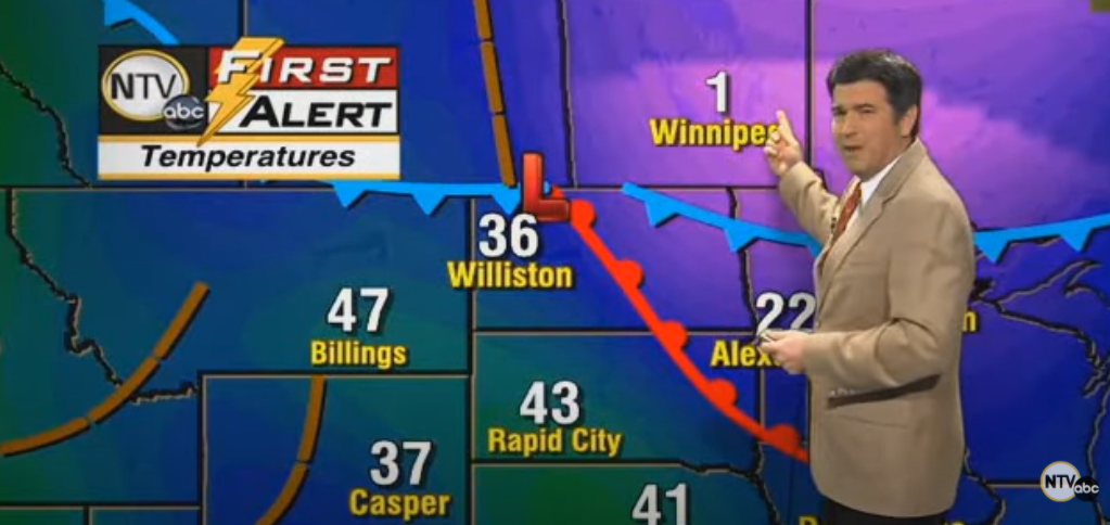 Nebraska news anchor Seth Denney pokes fun at Winnipeg in a 2014 video.
