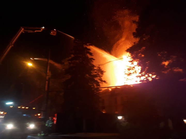 Fire on Old Colony Road in Toronto.