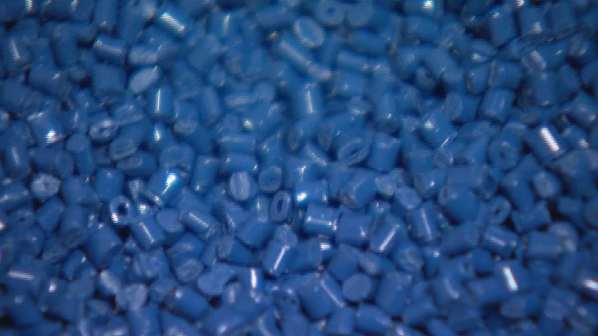 These polymer pellets are converted to filament ready to be used by a 3D printer.