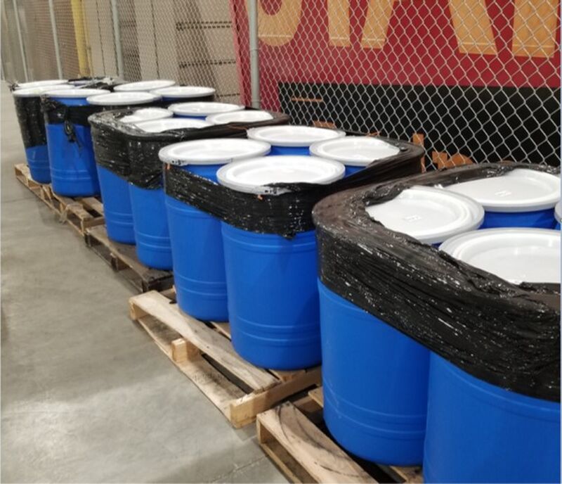 Shipping containers for the silver.