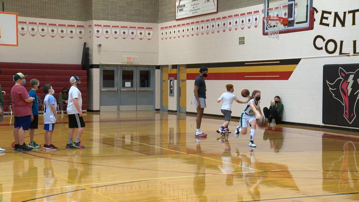 This long weekend, youth got a chance to learn about the game of basketball from the Saskatchewan Rattlers.