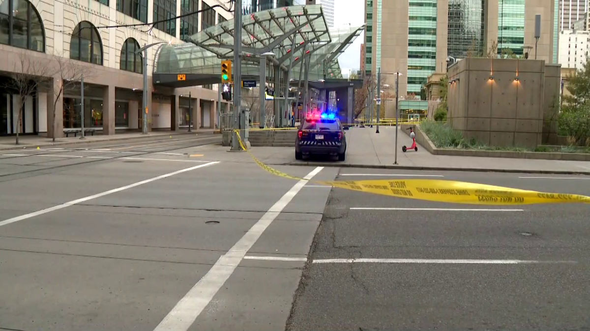 Calgary police responded to a series of downtown attacks on Friday, Oct. 15, 2021.