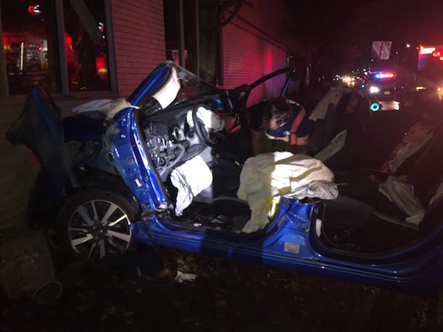 One person had to be extricated from the vehicle after a crash at 2 a.m. Oct. 15, 2021. London police are investigating.