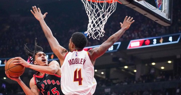 Raptors’ win streak ends with 102-101 loss to Cavs