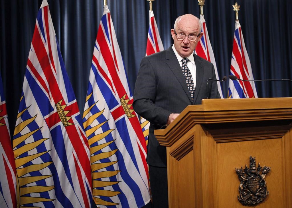Minister of Public Safety and Solicitor General Mike Farnworth speaks to media during a press conference in the press gallery at Legislature in Victoria, B.C., on Monday February 5, 2018. A man's complaint about being stopped and asked if he was "Abdul" by two officers in New Westminster, B.C., has prompted a call for provincewide consistency on street checks from the city's police board.THE CANADIAN PRESS/Chad Hipolito.