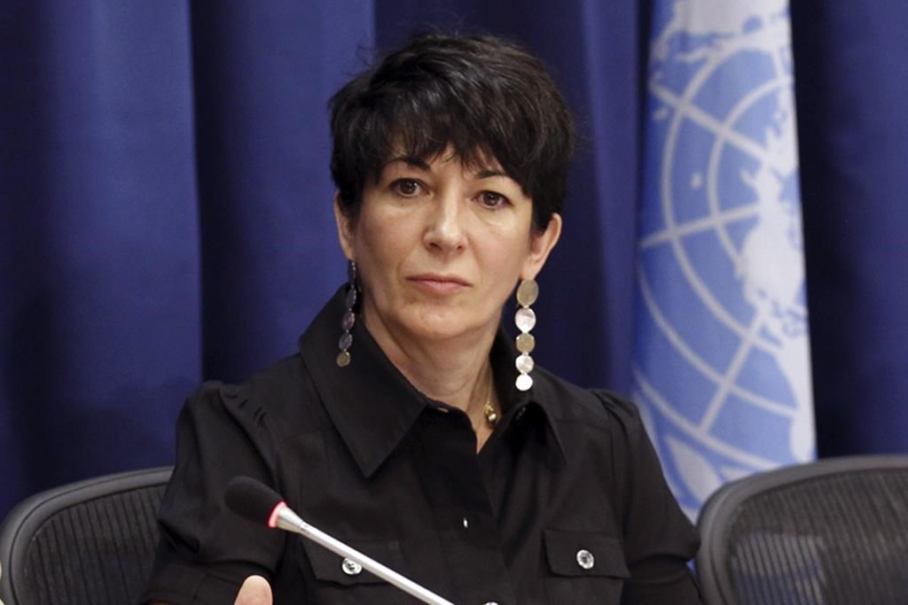 FILE — Ghislaine Maxwell, founder of the TerraMar Project, attends a press conference on the Issue of Oceans in Sustainable Development Goals, at United Nations headquarters, June 25, 2013.