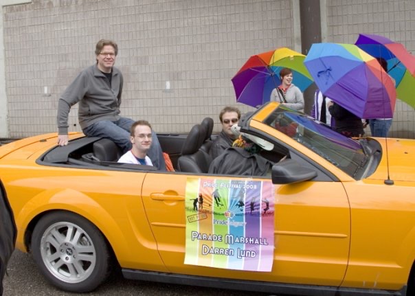 Darren Lund as Pride parade marshal.