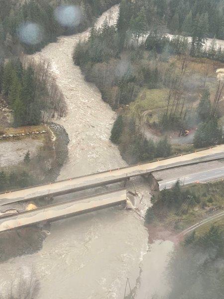 Washout on Highway 5 near Carolin Mine Road