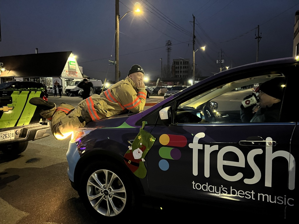 Fresh FM van at the 2021 London Santa Claus Parade Nov. 13, 2021