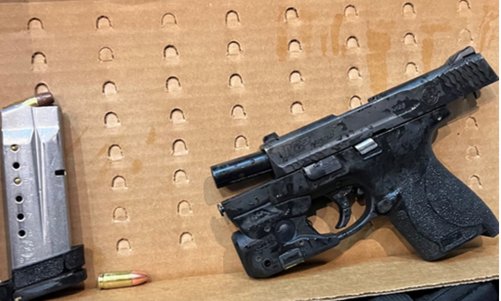 Three people were arrested after police seized this firearm from an Aylmer Street residence on Nov. 12.