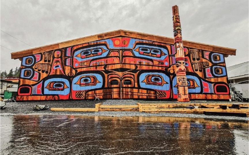 The Heiltsuk Big House, Gvúkva’áus Haíłzaqv, opened in 2019.