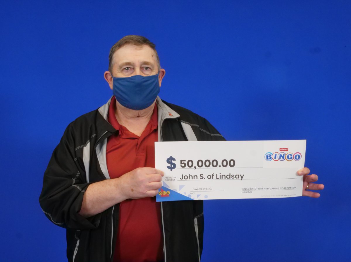 John Sloan of Lindsay won $50,000 on a OLG lottery ticket.