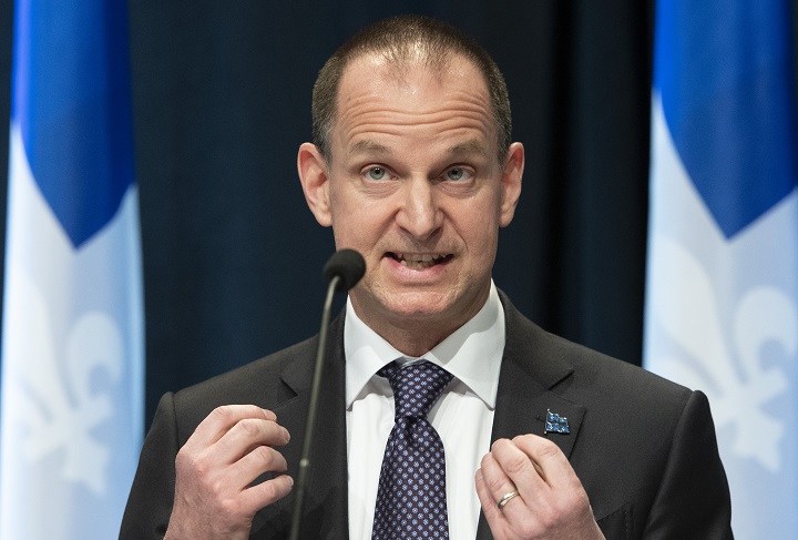 Quebec Finance Minister Eric Girard presents an economic update, Thursday, November 12, 2020  in Quebec City.