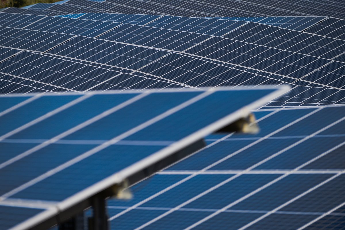File photo of a solar farm in Ile-de-France in Marcoussis, southeastern Paris, on October 4, 2021.