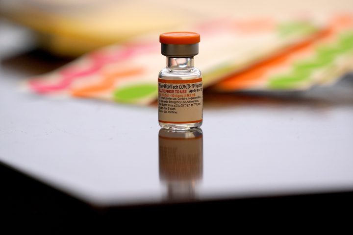 A vial of the Pfizer-BioNTech COVID-19 vaccine for children is seen in this file photo.