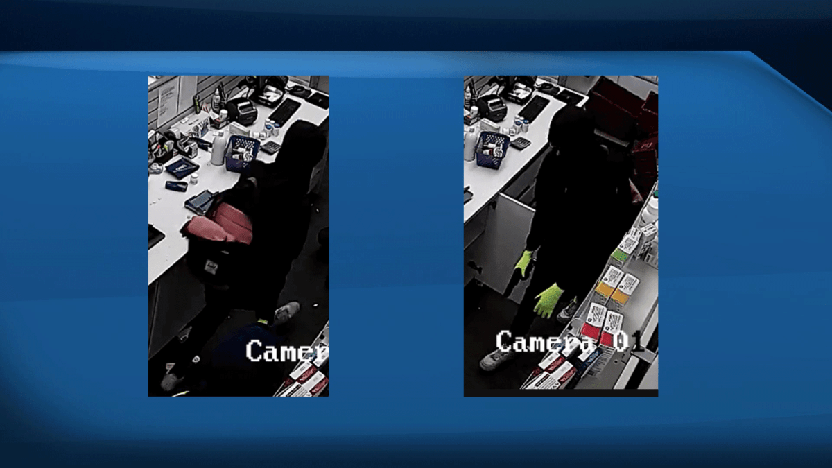 Four suspects were able to get away with drugs and cash after a robbery at the Pharmasave at 79 Martindale Blvd. N.E. in Calgary on Nov. 18, 2021.