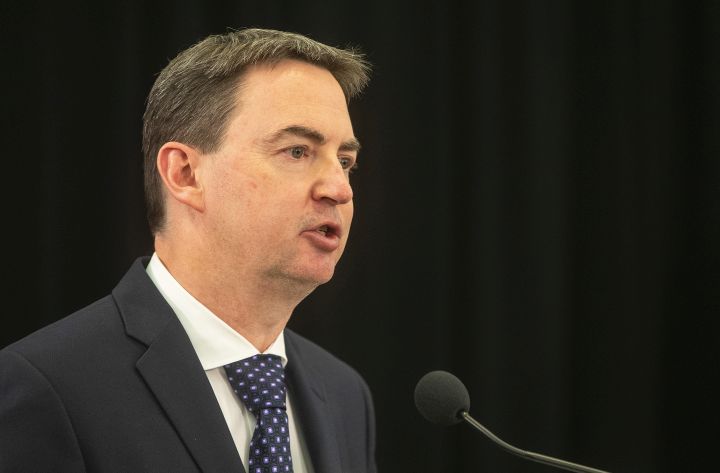 Alberta Health Minister Jason Copping gives a COVID-19 update in Edmonton, Tuesday, Sept. 21, 2021. 