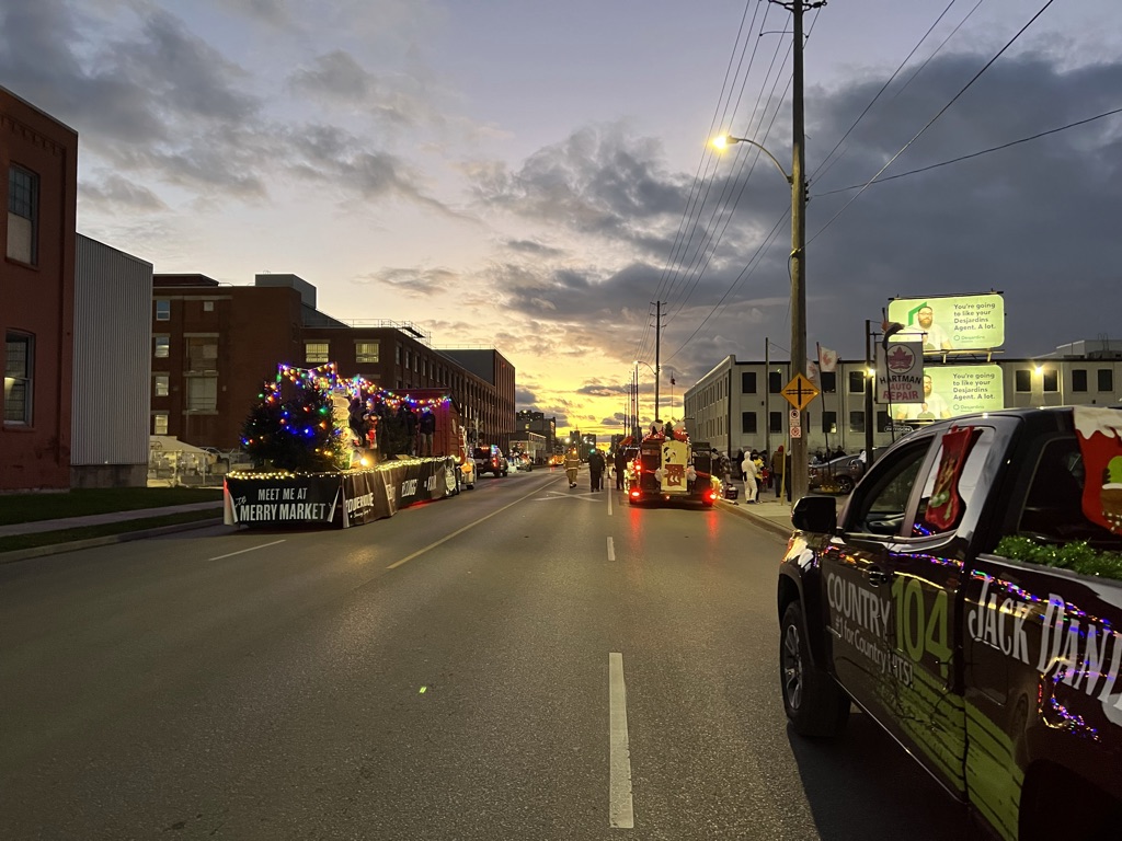 Start of the 2021 London Santa Clause Parade. Nov. 13, 2021