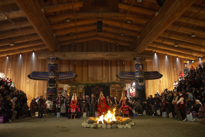 The opening of the Heiltsuk Big House in Bella Bella in 2019.