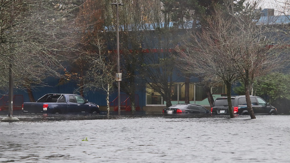 Planet Ice arena on Nordel Ct in Delta is completely flooded.