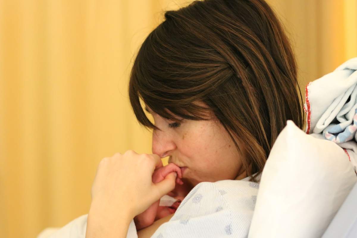 Joanne Gallant with her son, Theodore.