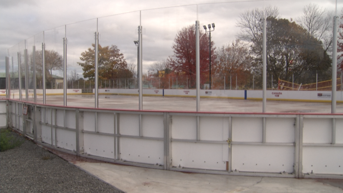 The outdoor rink in Gananoque has been unused since it was built in the summer of 2020.