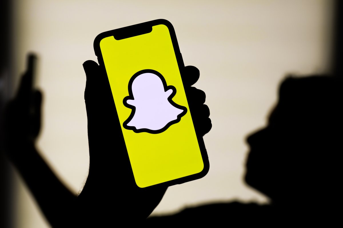 Snapchat logo displayed on a phone screen in this illustration photo taken in Krakow, Poland on August 27, 2021.