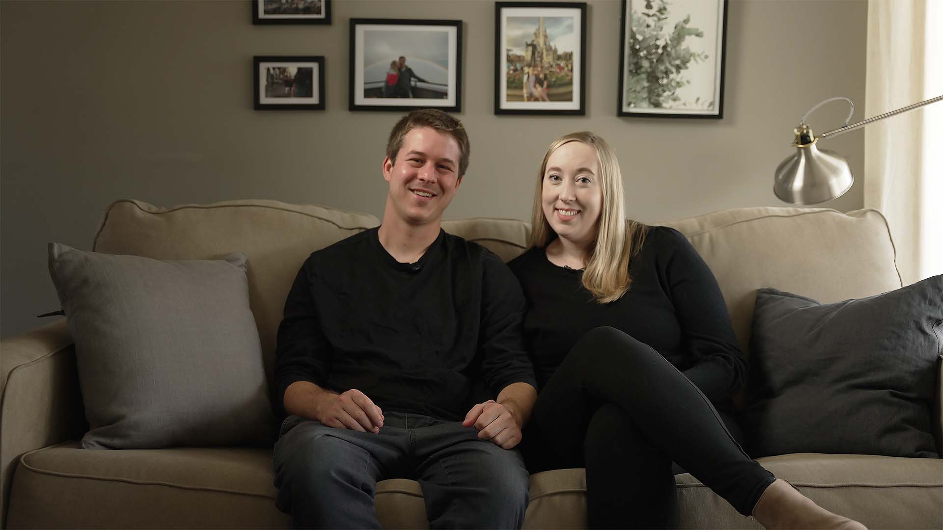 In early 2020, Graeme Demarsh (left) and Ashley Patrick (right) were house-hunting from their 450-square foot condo in Toronto when they stumbled upon Markdale and never looked back. “[Markdale] really gave us everything we needed, but nothing more,” says Demarsh.