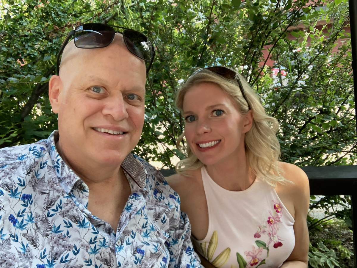 Darren Lund and his partner, Nina Howorun.