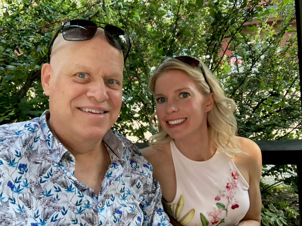 Darren Lund and his partner, Nina Howorun.