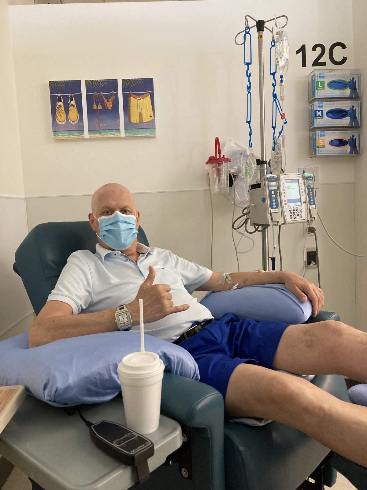 Darren Lund during his prostate cancer battle.