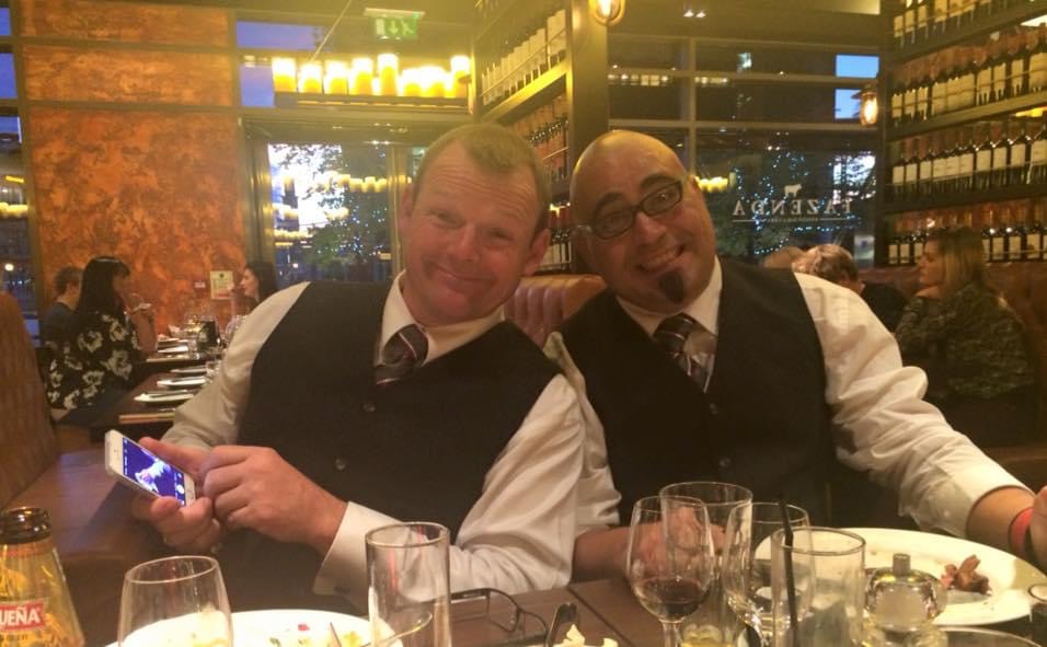 Steven Taylor (right) with Dean Hopkins.