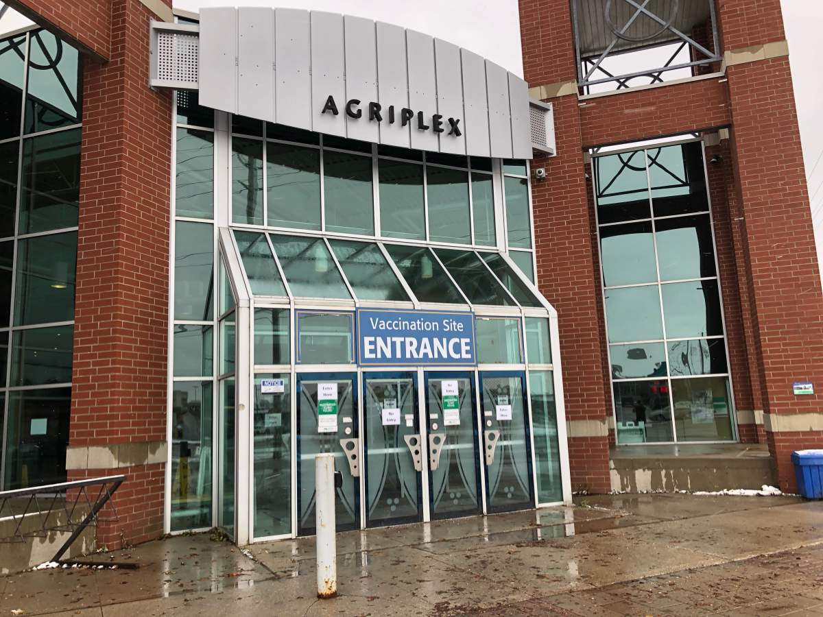 The first local shots of Pfizer’s COVID-19 vaccine for children 5 to 11 were administered at the Western Fair District Agriplex mass vaccination clinic on Friday.