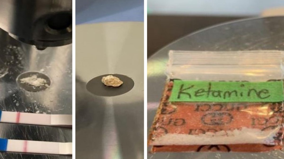 A collage of photos of the street drugs being sold in Penticton, left, Vernon and Kamloops that Interior Health has issued alerts for.