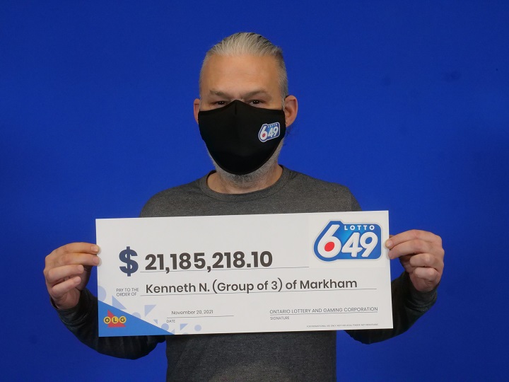 Markham resident Kenneth Nitsotolis was one of three friends who won a Lotto 6/49 jackpot worth more than $21 million.