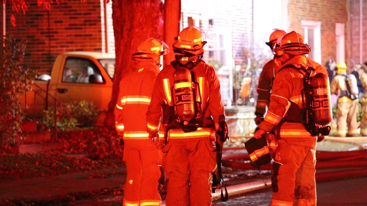 Kingston firefighters battled a house fire Wednesday night on Rideau Street. Damages from the blaze are estimated at around $100,000. 