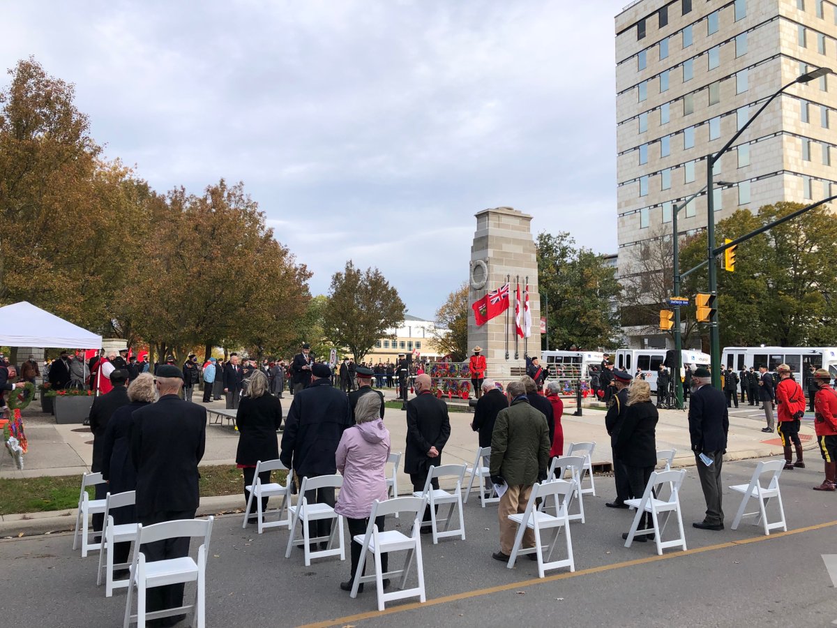 While some restrictions were still in place, the 2021 Remembrance Day ceremony in London, Ont., was larger than it was in 2020.